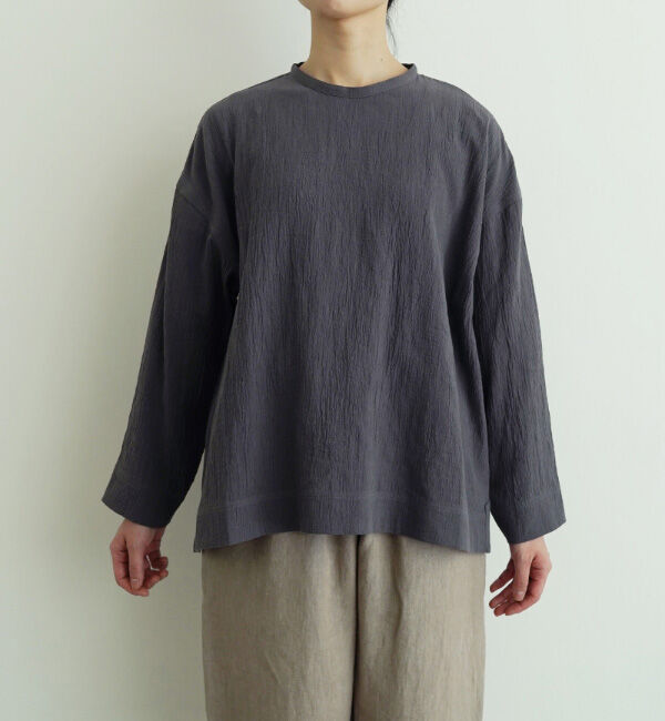 オオカミとフクロウ「オオカミと月夜を歩くブレーメン」|シャツ・ブラウス|チャコールグレー