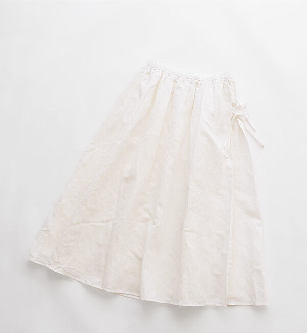 オオカミとフクロウ「フクロウと湖畔に映るわたしと」|スカート|アイボリー