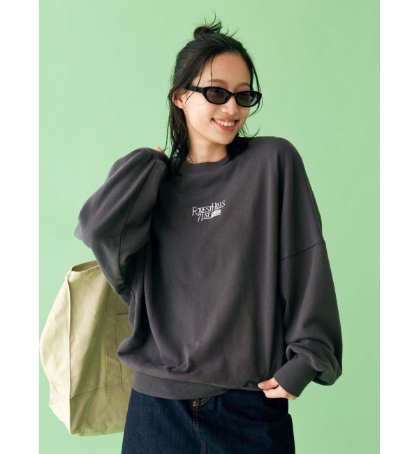 Ungrid「【WEB限定】刺繍ロゴルーズスウェット」|スウェット・ジャージ|