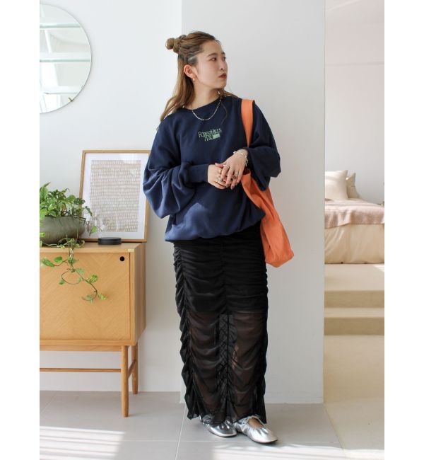 Ungrid「【WEB限定】刺繍ロゴルーズスウェット」|スウェット・ジャージ|