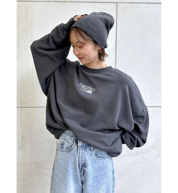 Ungrid「【WEB限定】刺繍ロゴルーズスウェット」|スウェット・ジャージ|