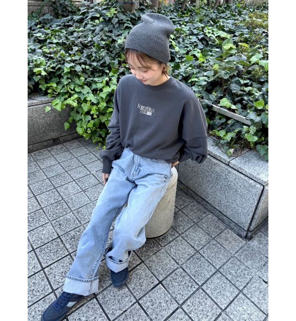 Ungrid「【WEB限定】刺繍ロゴルーズスウェット」|スウェット・ジャージ|