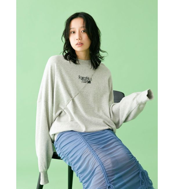 Ungrid「【WEB限定】刺繍ロゴルーズスウェット」|スウェット・ジャージ|