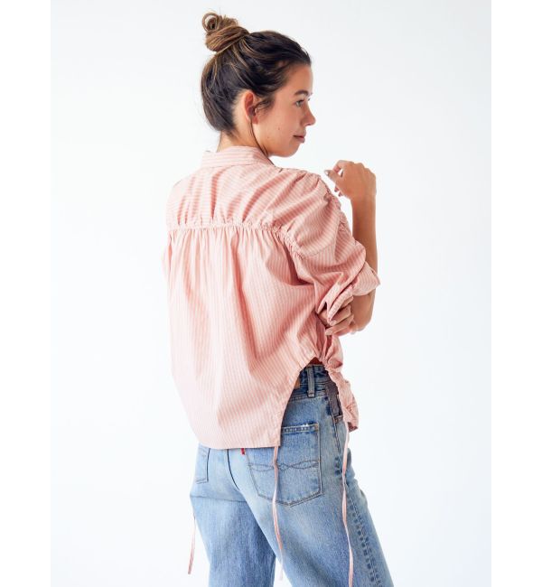 Ungrid「ギャザーデザインハーフスリーブシャツ」|シャツ・ブラウス|