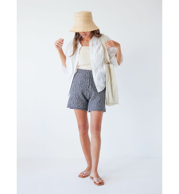 Ungrid「ギャザーデザインハーフスリーブシャツ」|シャツ・ブラウス|