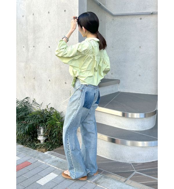 Ungrid「ギャザーデザインハーフスリーブシャツ」|シャツ・ブラウス|