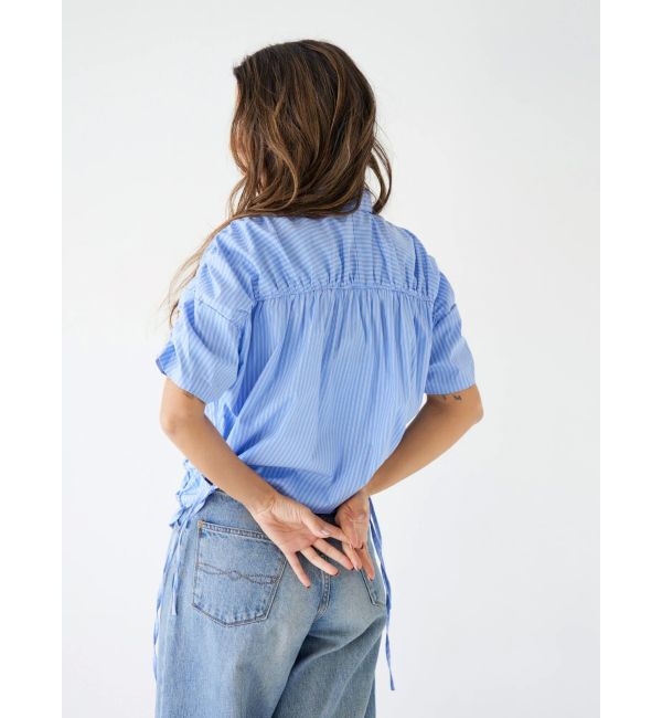 Ungrid「ギャザーデザインハーフスリーブシャツ」|シャツ・ブラウス|