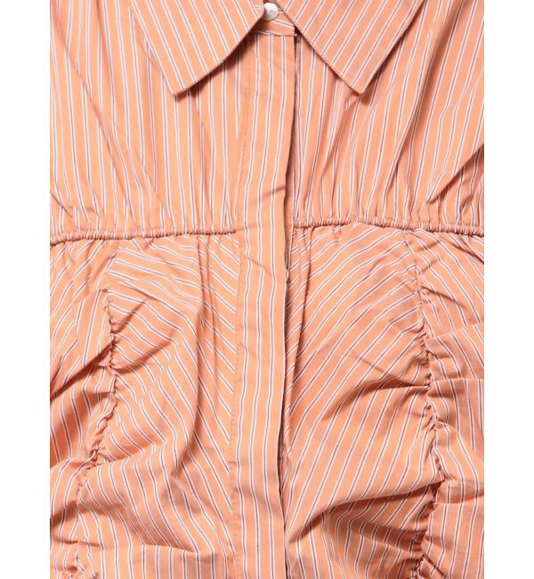 Ungrid「ギャザーデザインハーフスリーブシャツ」|シャツ・ブラウス|