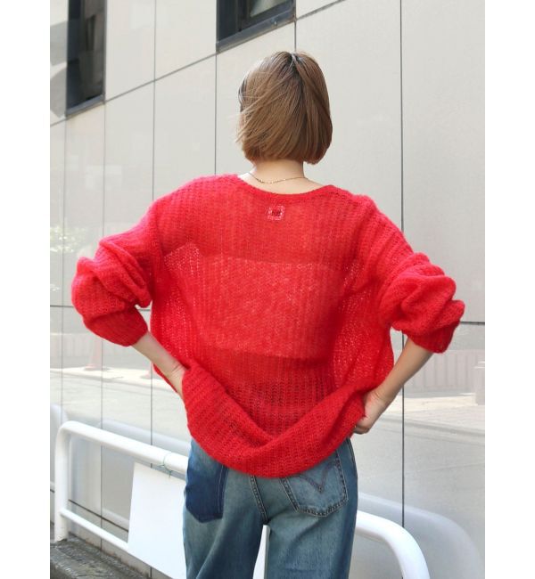 Ungrid「アルパカ混透かし編みニット」|ニット・セーター|