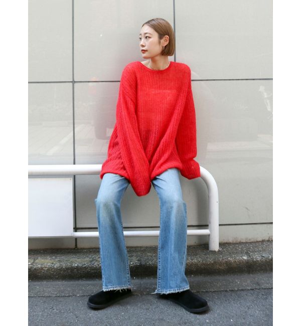 Ungrid「アルパカ混透かし編みニット」|ニット・セーター|