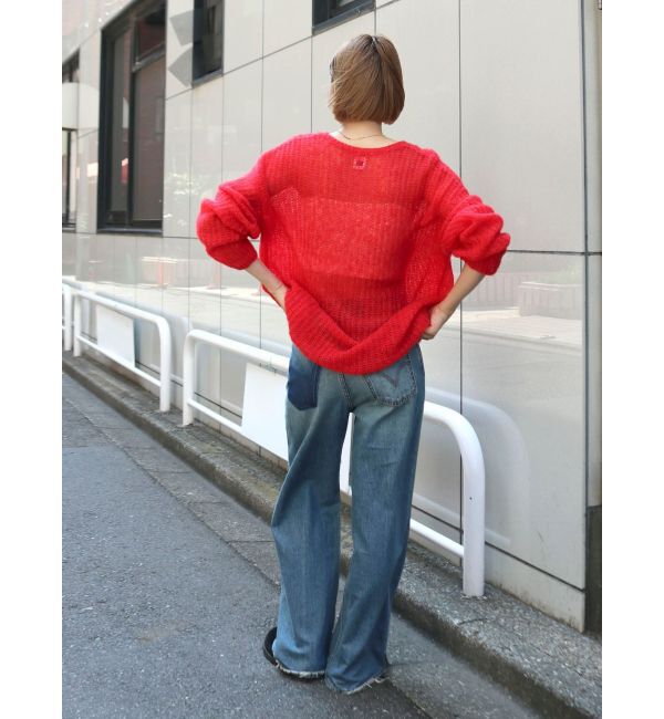 Ungrid「アルパカ混透かし編みニット」|ニット・セーター|