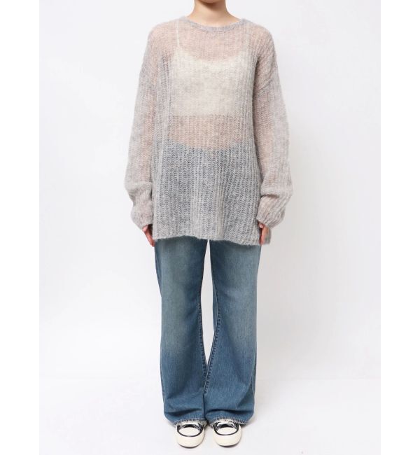 Ungrid「アルパカ混透かし編みニット」|ニット・セーター|