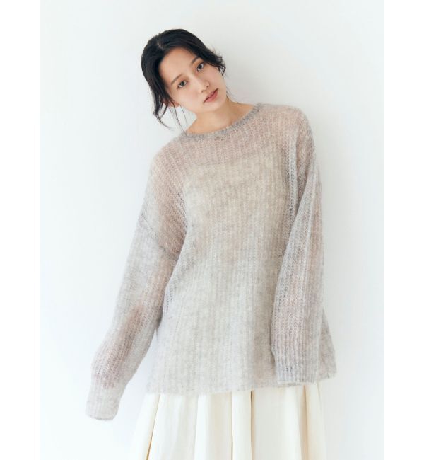 Ungrid「アルパカ混透かし編みニット」|ニット・セーター|