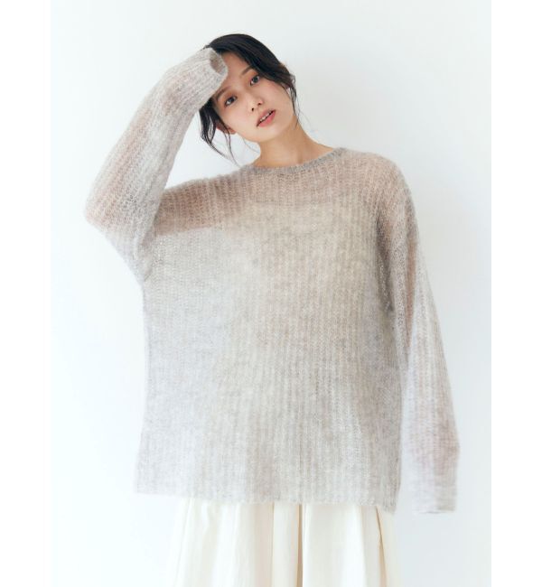 Ungrid「アルパカ混透かし編みニット」|ニット・セーター|