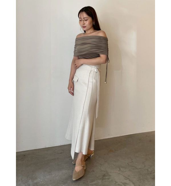 LAGUNAMOON「ツイードウエストアシメナローフレアスカート」|スカート|