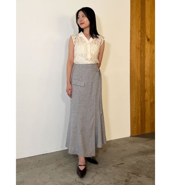 LAGUNAMOON「ツイードウエストアシメナローフレアスカート」|スカート|