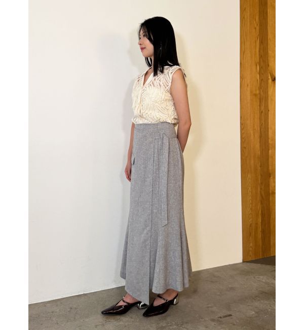 LAGUNAMOON「ツイードウエストアシメナローフレアスカート」|スカート|