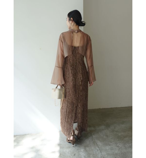 LAGUNAMOON「LADYブラウスレイヤードキャミワンピース」|ワンピース|