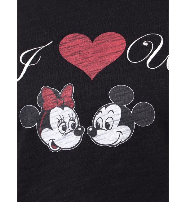 jouetie「【Mickey&Minnie】ILOVEレースリメイクトップス」|Tシャツ・カットソー|