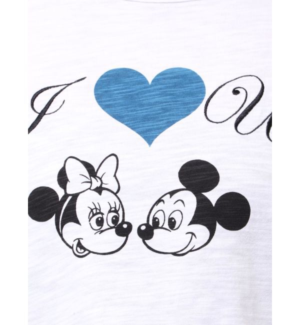 jouetie「【Mickey&Minnie】ILOVEレースリメイクトップス」|Tシャツ・カットソー|