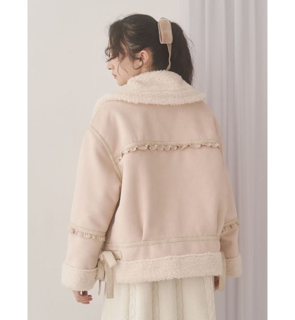 merry jenny「クリームボアムートンブルゾン」|その他|