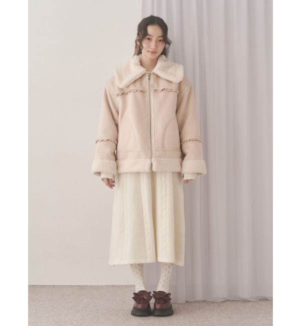 merry jenny「クリームボアムートンブルゾン」|その他|