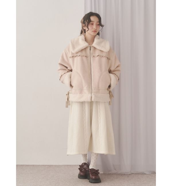 merry jenny「クリームボアムートンブルゾン」|その他|