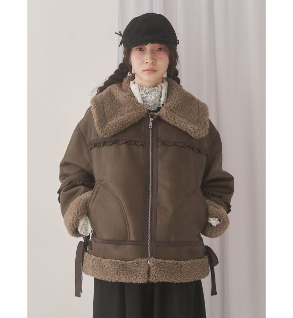 merry jenny「クリームボアムートンブルゾン」|その他|