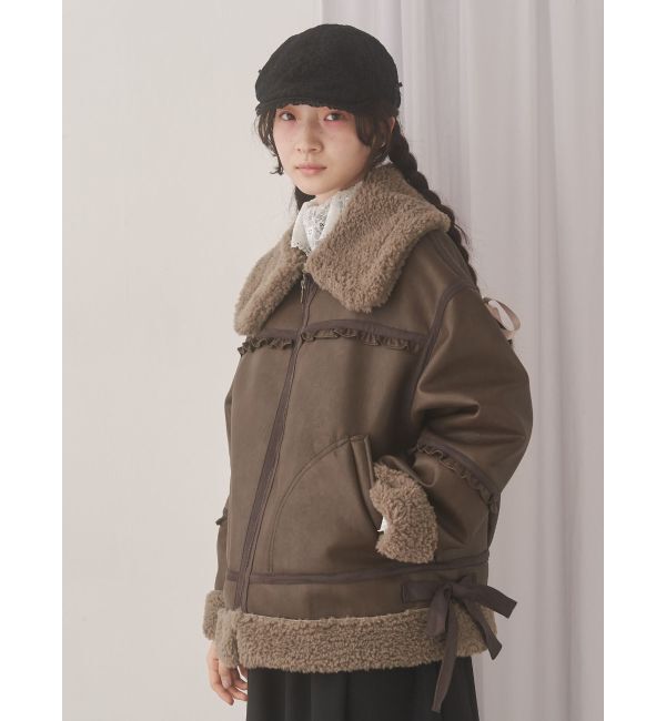 merry jenny「クリームボアムートンブルゾン」|その他|