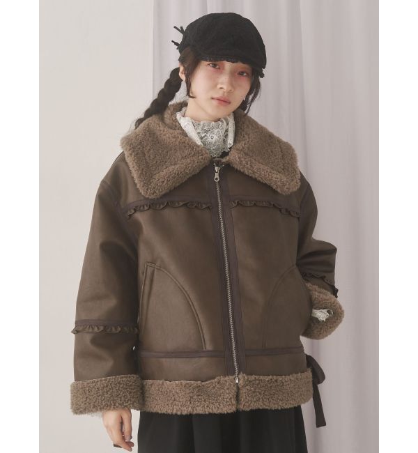 merry jenny「クリームボアムートンブルゾン」|その他|