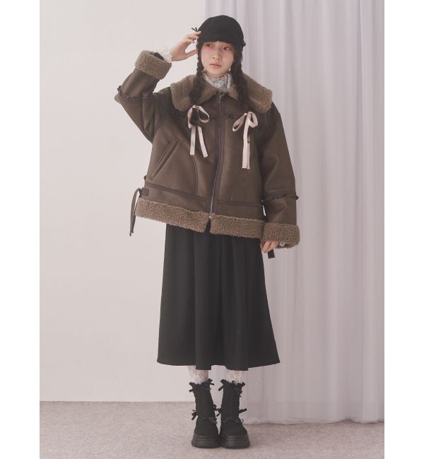 merry jenny「クリームボアムートンブルゾン」|その他|