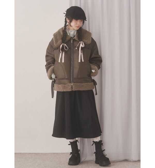 merry jenny「クリームボアムートンブルゾン」|その他|