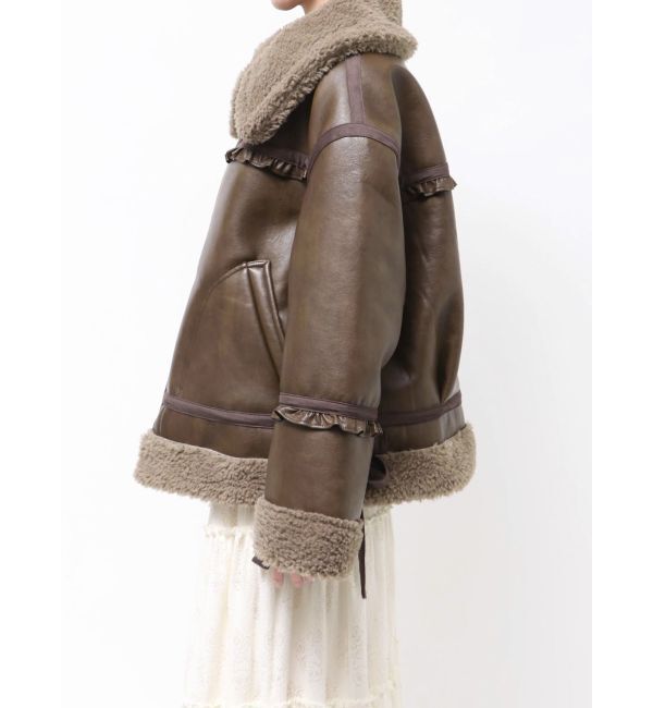 merry jenny「クリームボアムートンブルゾン」|その他|