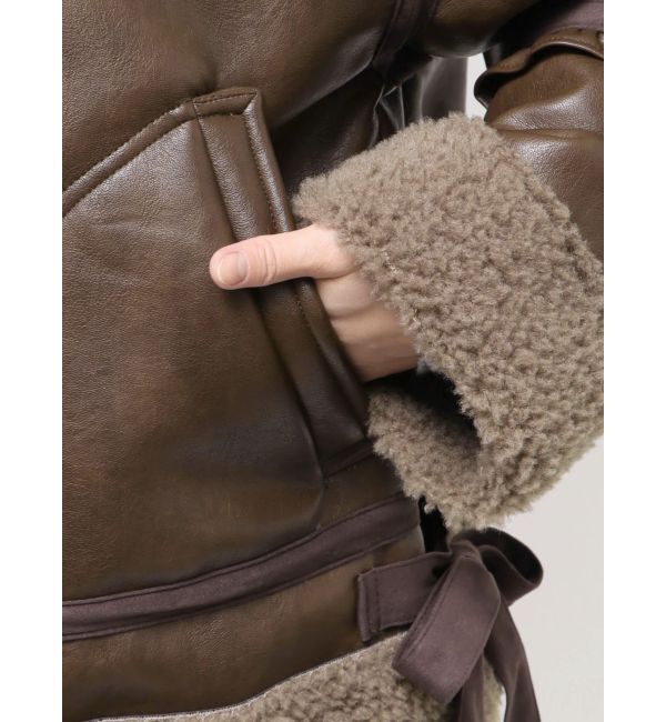 merry jenny「クリームボアムートンブルゾン」|その他|