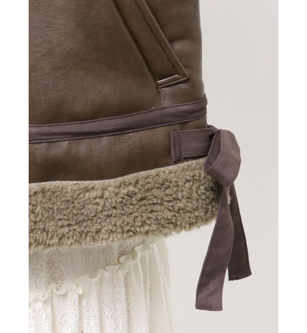 merry jenny「クリームボアムートンブルゾン」|その他|