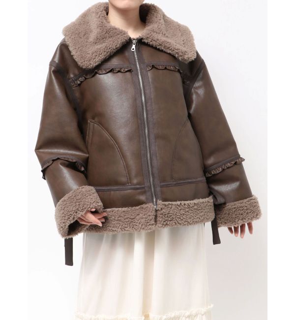 merry jenny「クリームボアムートンブルゾン」|その他|