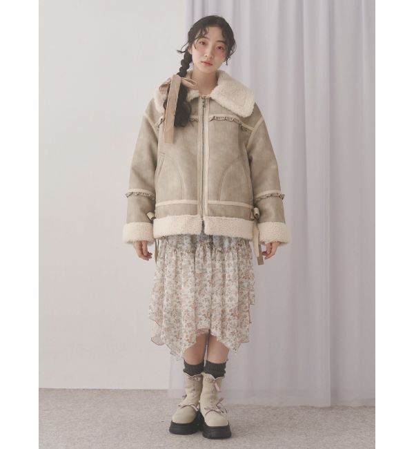 merry jenny「クリームボアムートンブルゾン」|その他|