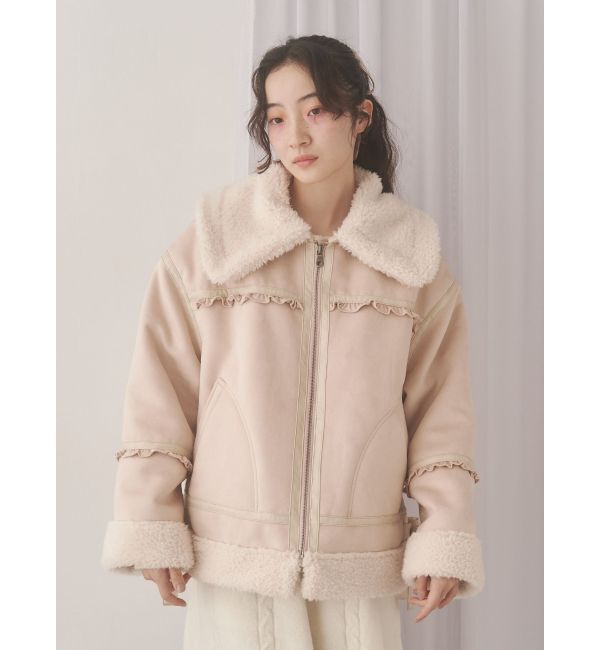 merry jenny「クリームボアムートンブルゾン」|その他|