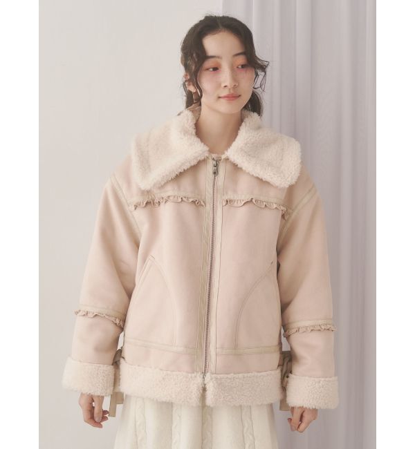 merry jenny「クリームボアムートンブルゾン」|その他|