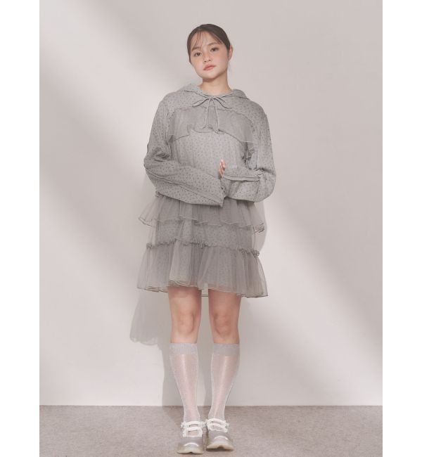 merry jenny「ミルキーアイレットチュールワンピース」|ワンピース|