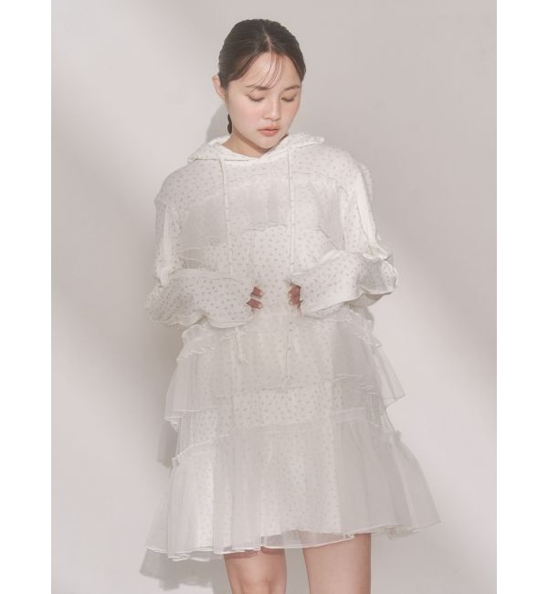 merry jenny「ミルキーアイレットチュールワンピース」|ワンピース|