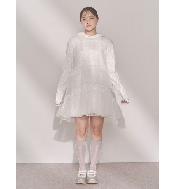 merry jenny「ミルキーアイレットチュールワンピース」|ワンピース|