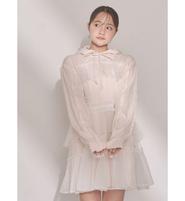 merry jenny「ミルキーアイレットチュールワンピース」|ワンピース|
