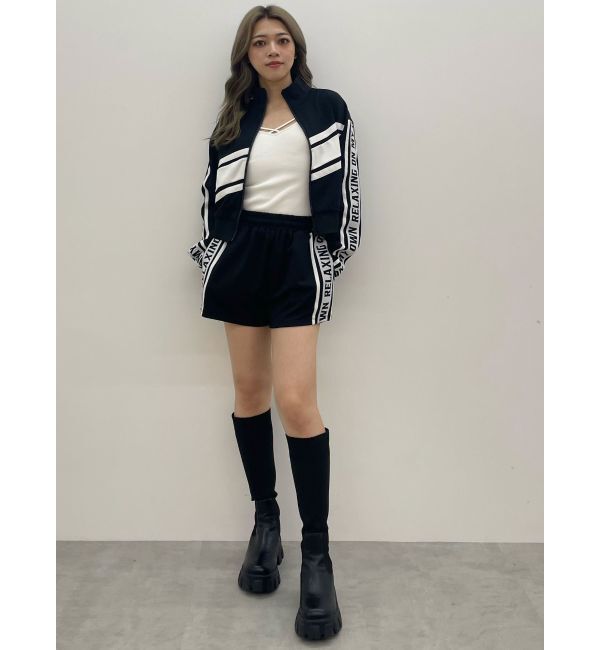 GYDA「RELAXING ON MY OWNロゴラインジャケット【SETUP着用可】」|ブルゾン・スタジャン|