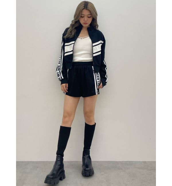 GYDA「RELAXING ON MY OWNロゴラインジャケット【SETUP着用可】」|ブルゾン・スタジャン|