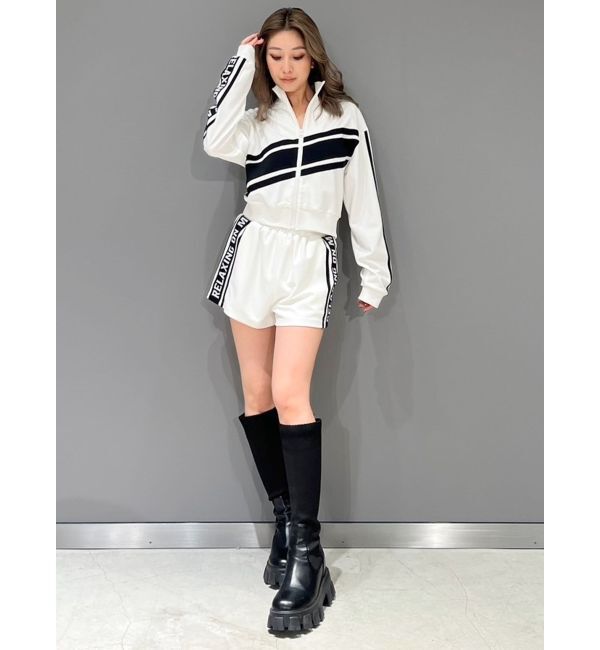 GYDA「RELAXING ON MY OWNロゴラインジャケット【SETUP着用可】」|ブルゾン・スタジャン|