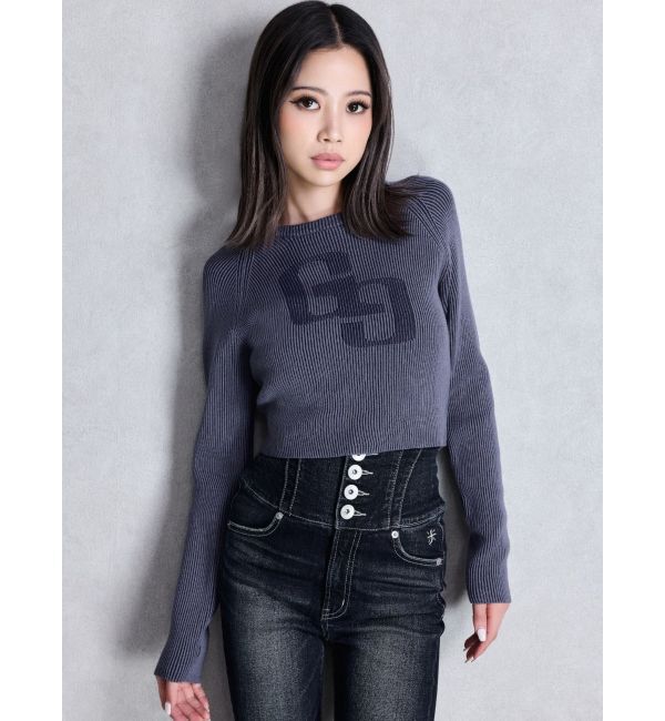 GYDA「GG two color scheme ニットトップス」|ニット・セーター|