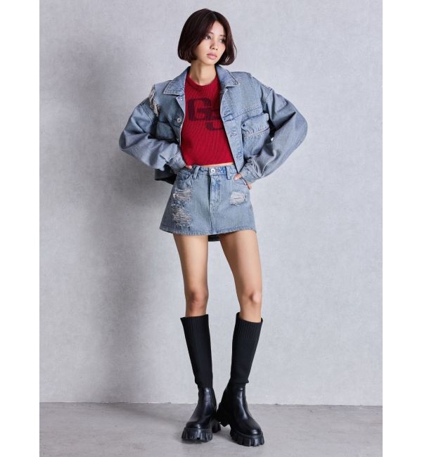 GYDA「GG two color scheme ニットトップス」|ニット・セーター|