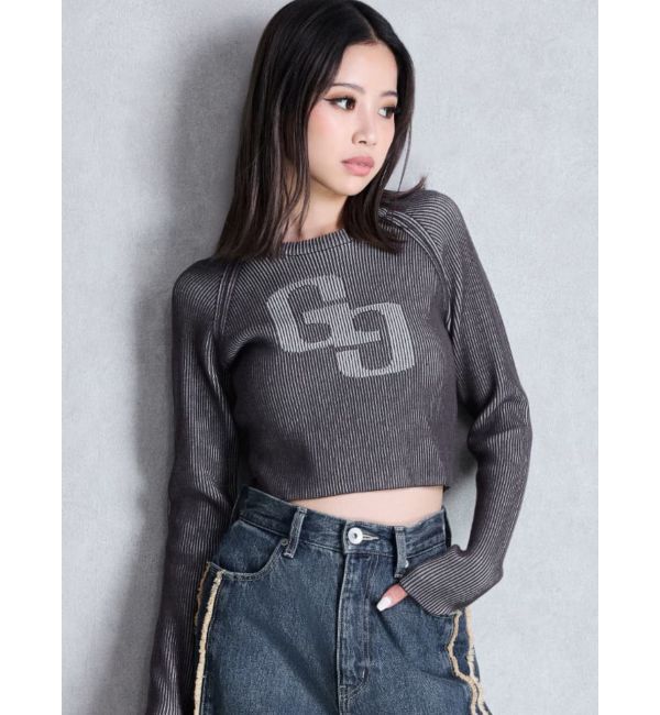 GYDA「GG two color scheme ニットトップス」|ニット・セーター|