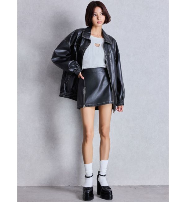 GYDA「サイドZIPスカートライクショートパンツ」|スカート|